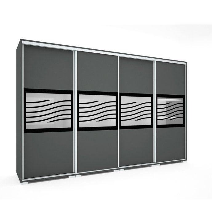 Bangkok tolóajtós gardrób 239cm tükör nélkül