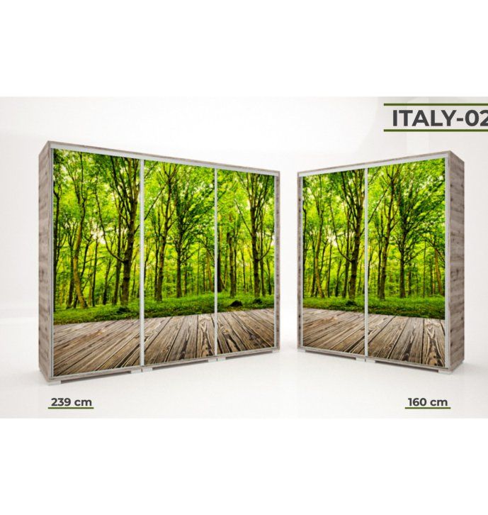 Italy style tolóajtós gardrób (02) 160 cm