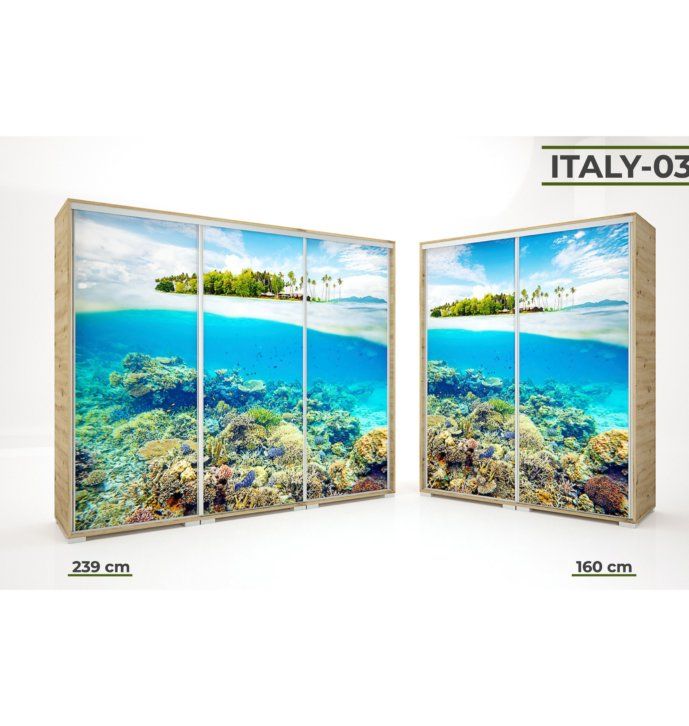 Italy style tolóajtós gardrób (03) 239 cm