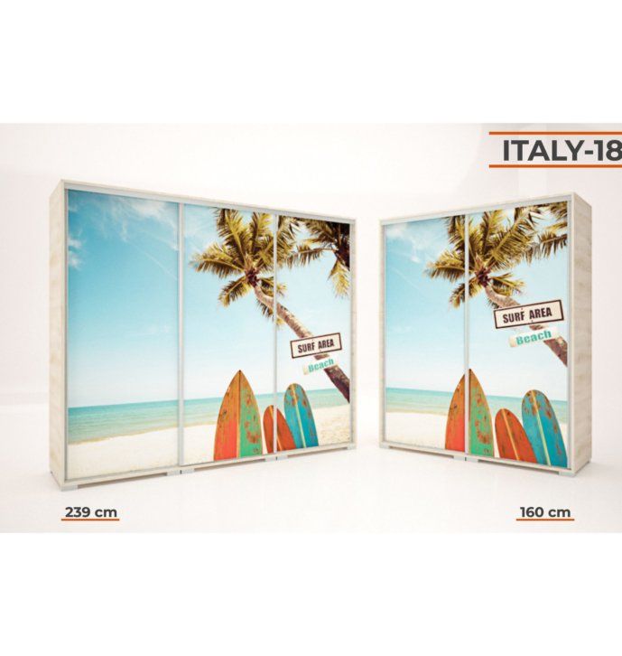 Italy style tolóajtós gardrób (18) 239 cm