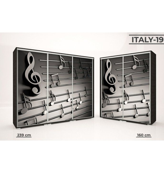 Italy style tolóajtós gardrób (19) 239 cm