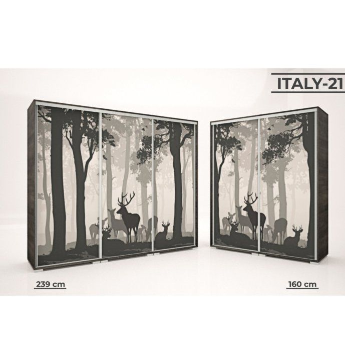 Italy style tolóajtós gardrób (21) 239 cm