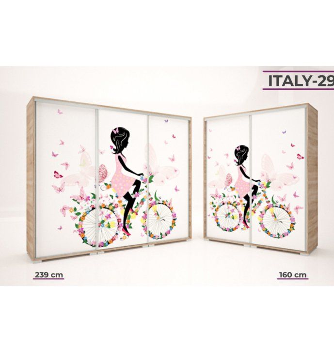 Italy style tolóajtós gardrób (29) 239 cm