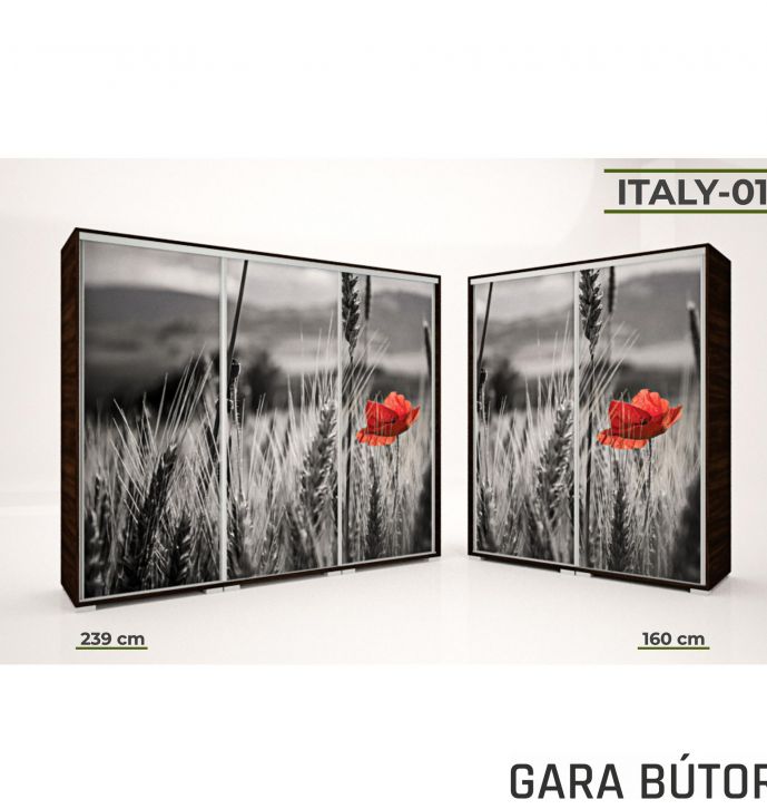 Italy style tolóajtós gardrób (01) 239 cm