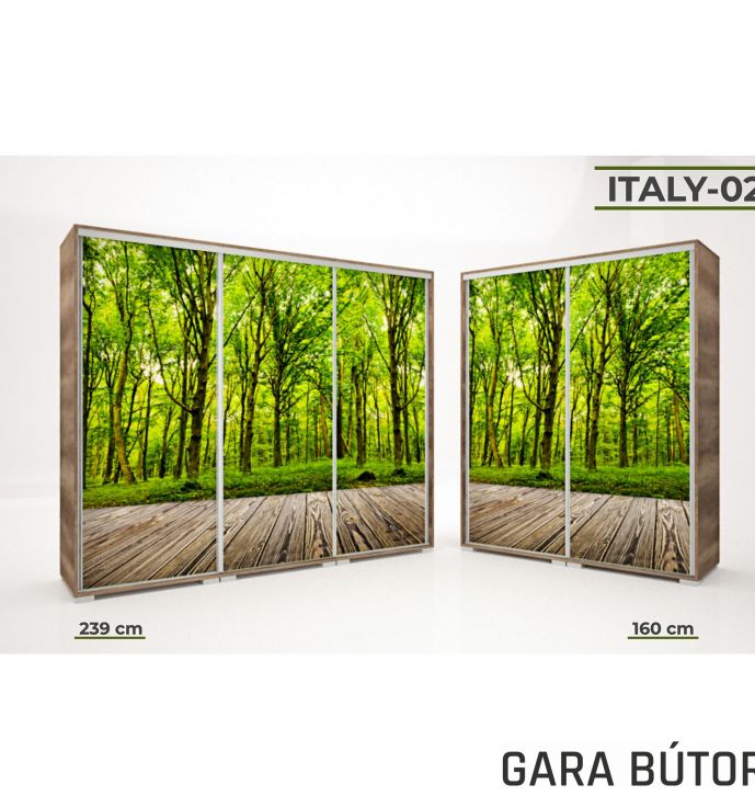 Italy style tolóajtós gardrób (02) 239 cm