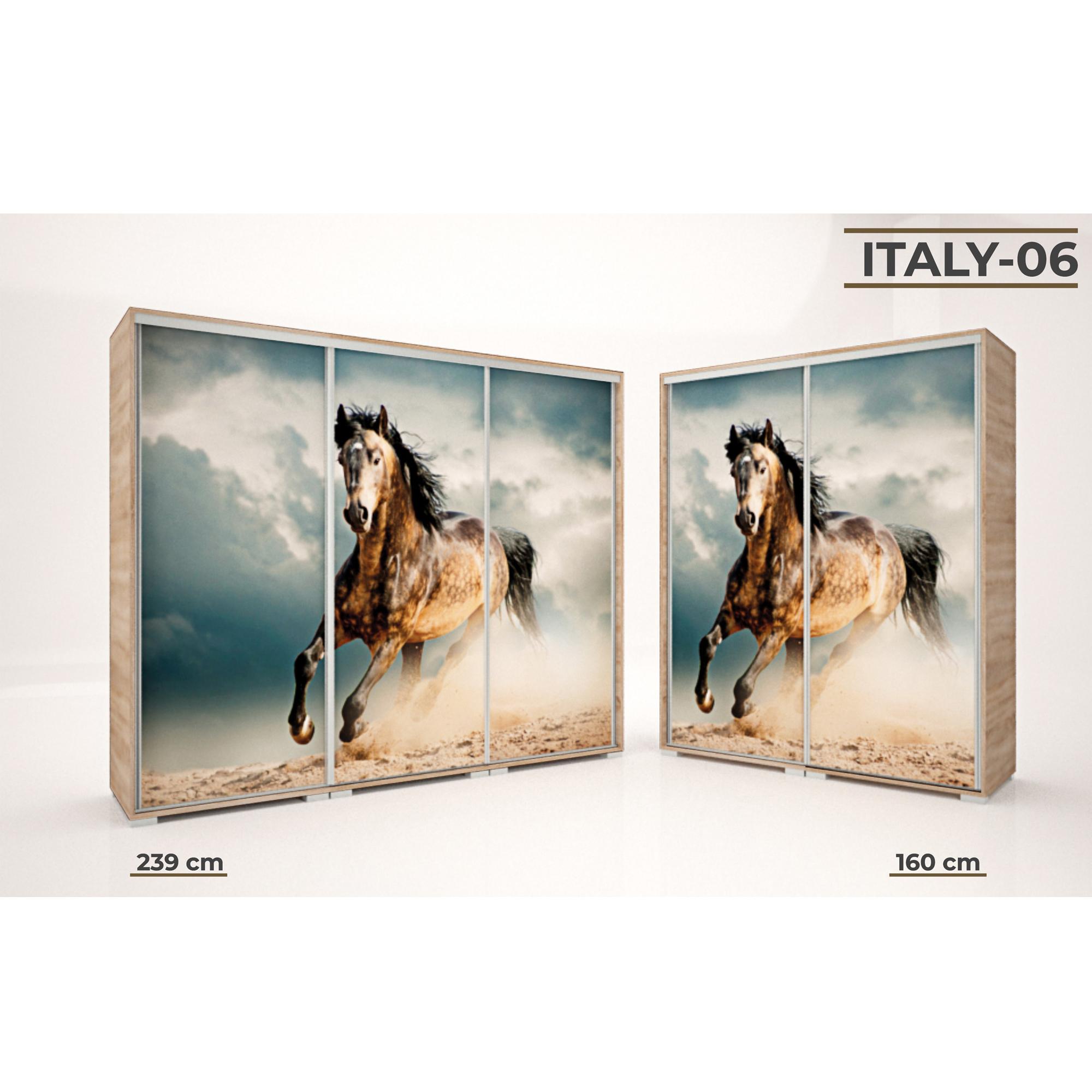 Italy style tolóajtós gardrób (06) 239 cm