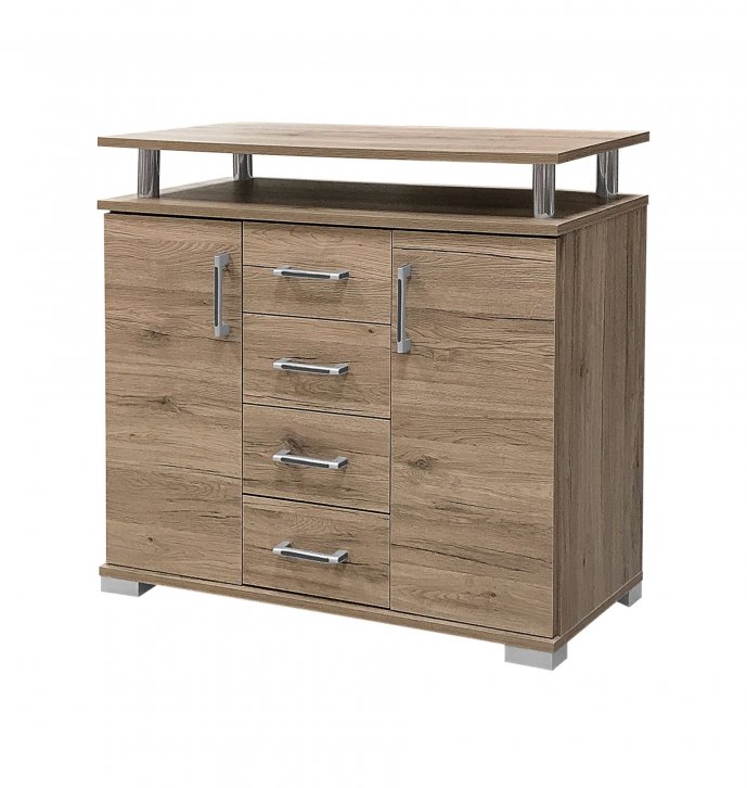 Messina 2 ajtós 4 fiókos komód Tetővel